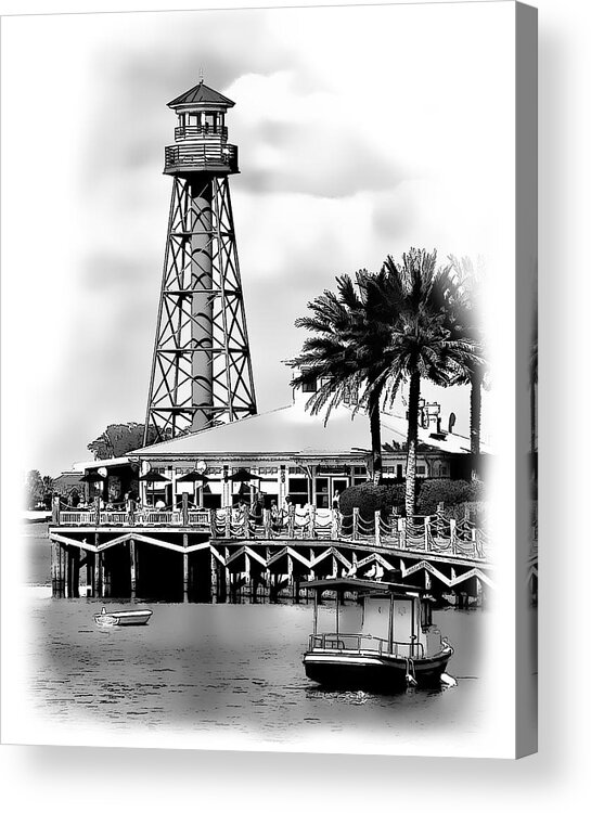 Lighthouse Acrylic Print featuring the photograph Lighthouse in Lake Sumter 2 by Betty Eich