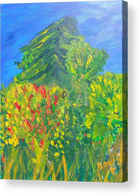 Trees Acrylic Print featuring the painting Local Trees by David Trotter