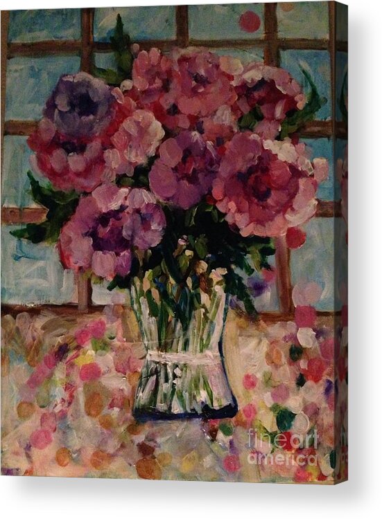 Beautiful Acrylic Print featuring the painting Lolly Pops Lolly Pops by Sherry Harradence