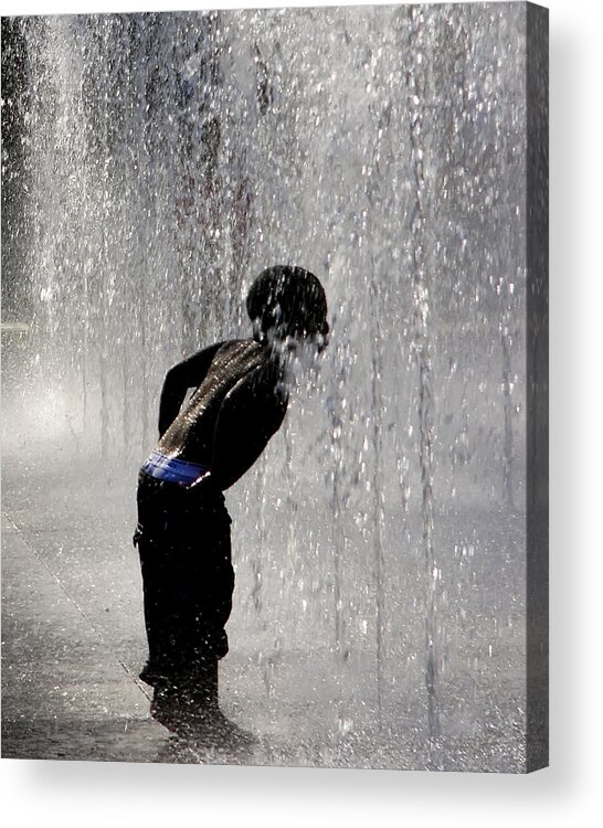 Summer Acrylic Print featuring the photograph Lost in His Own World by Rhonda McDougall