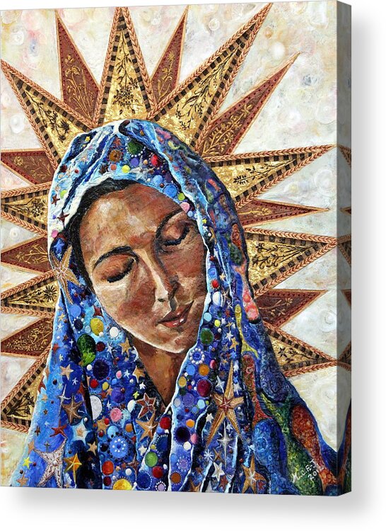 Madonna Acrylic Print featuring the painting Madonna of the Dispossessed by Mary C Farrenkopf