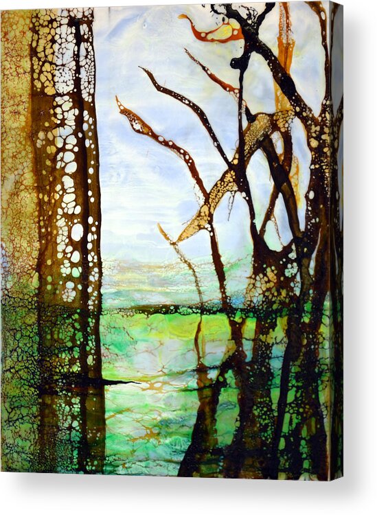 marsh Grass Study Acrylic Print featuring the painting Marsh Grass Study by Jennifer Creech