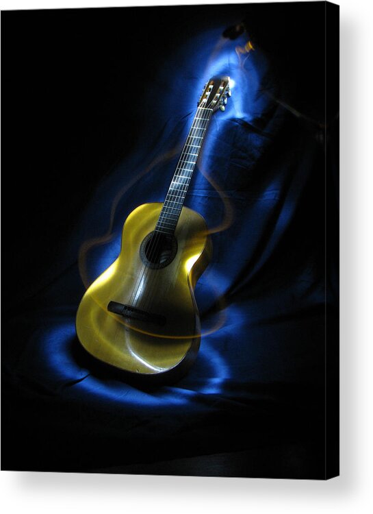 Guitar Acrylic Print featuring the photograph Mexican Guitar by Anne Thurston