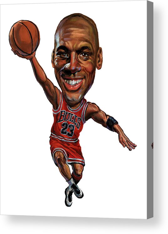 Michael Jordan Acrylic Print featuring the painting Michael Jordan by Art 