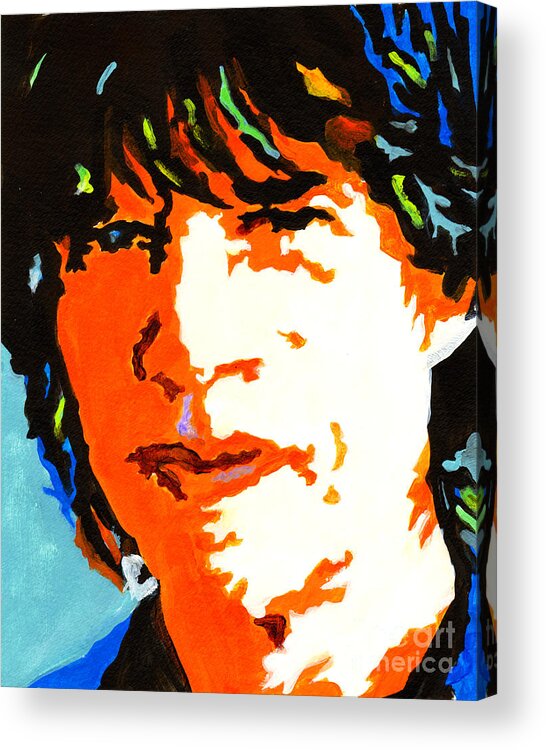 Tanya Filichkin Acrylic Print featuring the painting Mick Jagger by Tanya Filichkin