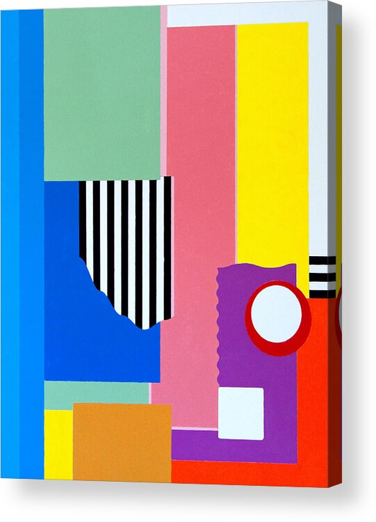 Geometric Acrylic Print featuring the painting Mid Century Compromise by Thomas Gronowski