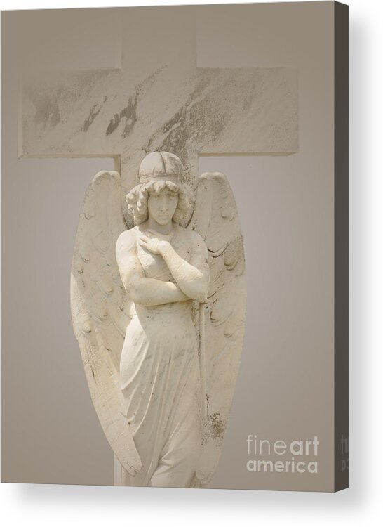 Serenity Acrylic Print featuring the photograph Misty Pouty Angel by Josephine Cohn
