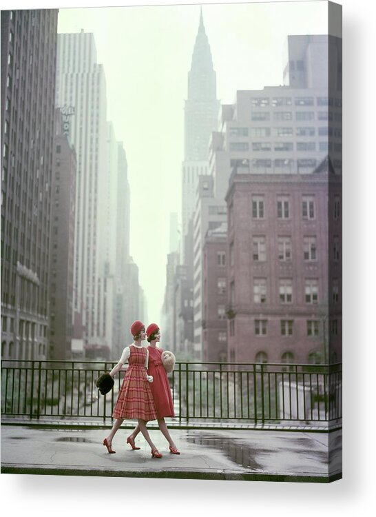 Accessories Acrylic Print featuring the photograph Models In New York City by Sante Forlano
