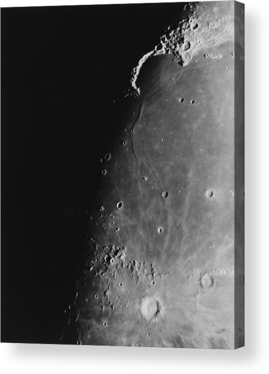 Moon Acrylic Print featuring the photograph Moon Surface Detail by John Sanford / Science Photo Library