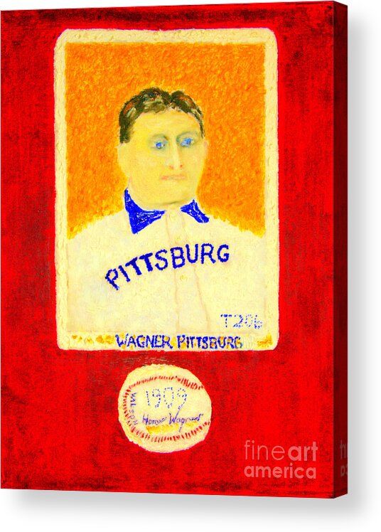 Most Expensive Baseball Card Honus Wagner T206 2 Acrylic Print by Richard W  Linford - Pixels