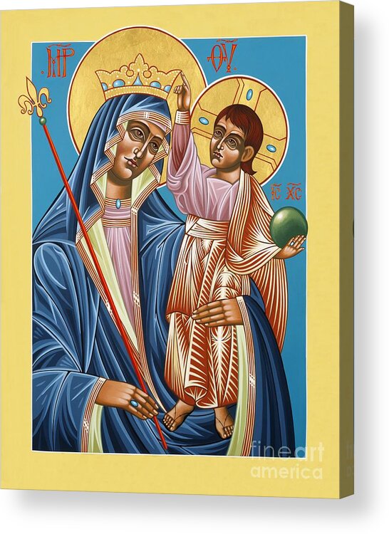 Father Bill Acrylic Print featuring the painting Mother of God Asking for Humility 143 by William Hart McNichols