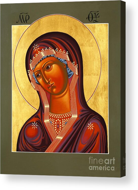Mother Of God Similar To Fire Acrylic Print featuring the painting Mother of God Similar to Fire 007 by William Hart McNichols
