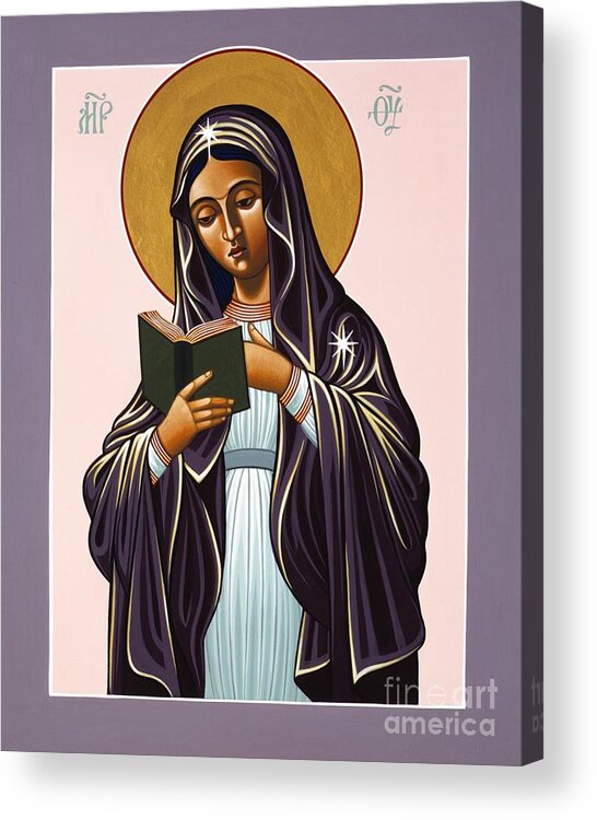 Mother Of The Incarnate Word Acrylic Print featuring the painting Mother of the Incarnate Word 071 by William Hart McNichols