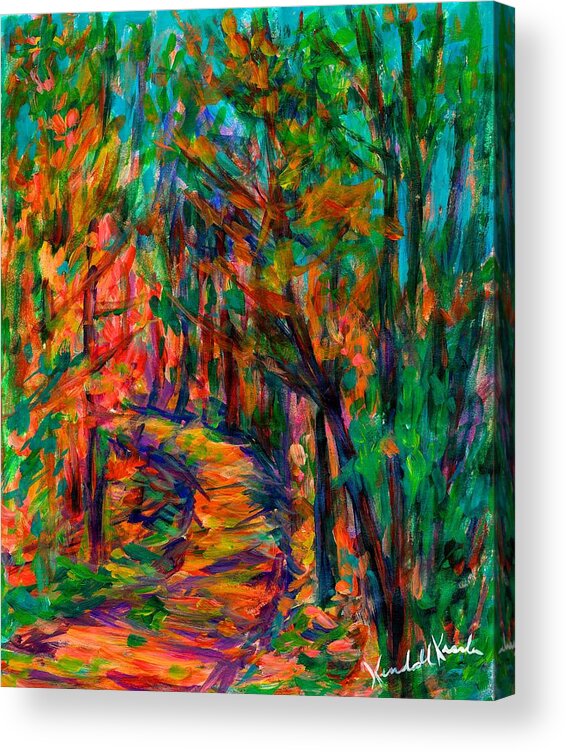 Mountain Path Paintings Acrylic Print featuring the painting Mountain Path by Kendall Kessler