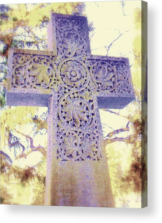 Celtic Acrylic Print featuring the photograph Mt. Hope Cemetery Rochester NY by Jodie Marie Anne Richardson Traugott     aka jm-ART