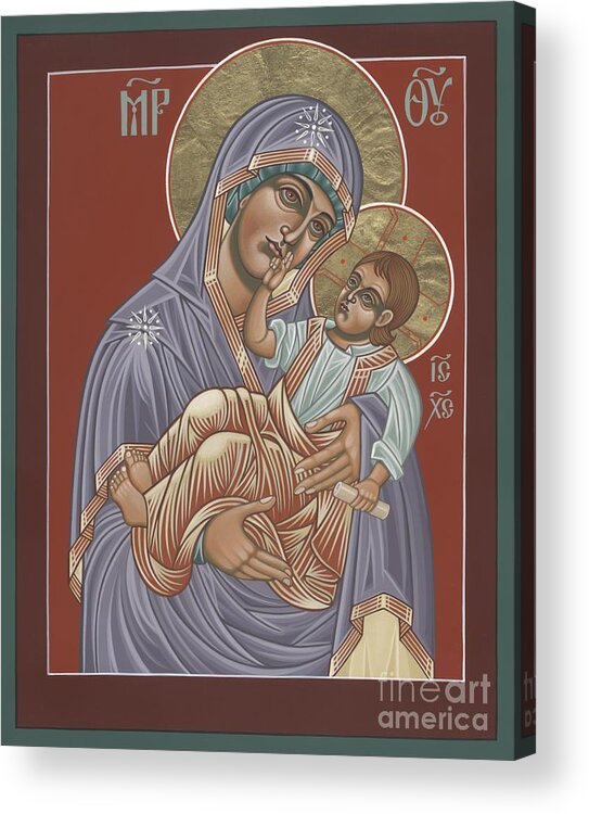 Father Bill Acrylic Print featuring the painting Murom Icon of the Mother of God 230 by William Hart McNichols