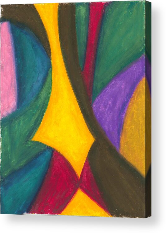 Abstract Acrylic Print featuring the painting Narrowing the Focus by Carrie MaKenna