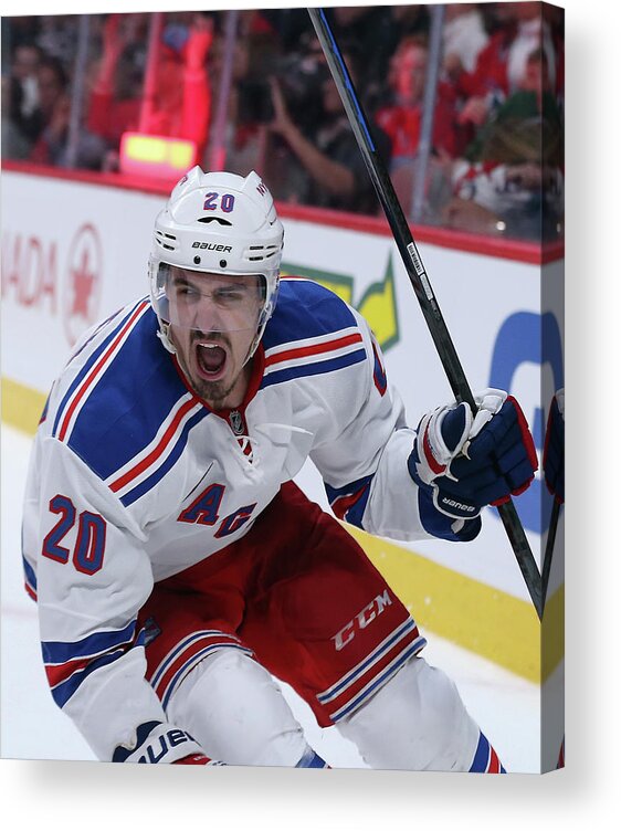 Playoffs Acrylic Print featuring the photograph New York Rangers V Montreal Canadiens - by Bruce Bennett