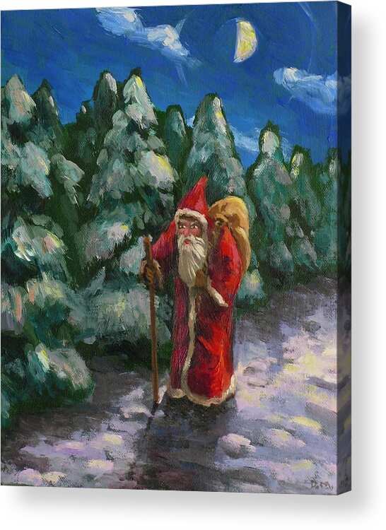 Santa Acrylic Print featuring the painting Night of Judgement by Don Morgan