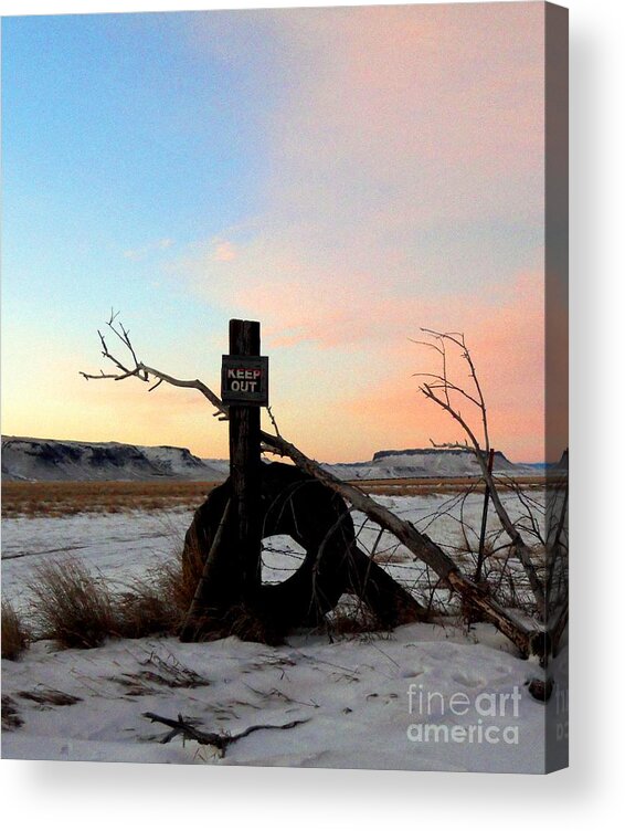 No Trespassing Acrylic Print featuring the photograph No Trespassing by Desiree Paquette