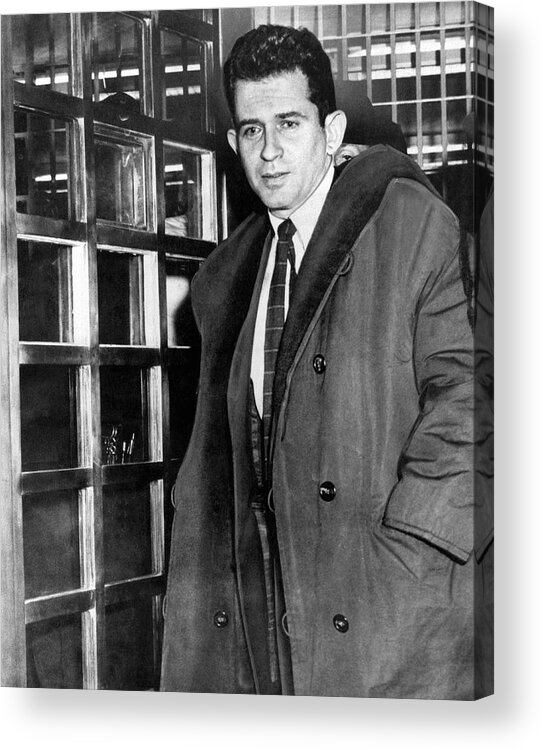 1960 Acrylic Print featuring the photograph Norman Mailer Ieaves Jail by Underwood Archives