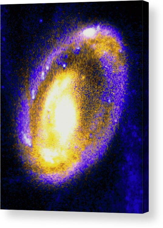 Cartwheel Galaxy Acrylic Print featuring the photograph Nucleus Of Cartwheel Galaxy With Knots Of Gas by Nasa/esa/stsci/c.struck & P.appleton,iowa State U/ Science Photo Library