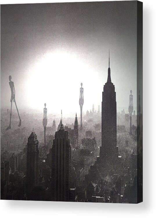 Nyc Ala Giacometti Acrylic Print featuring the photograph NYC ala Giacometti by Natasha Marco