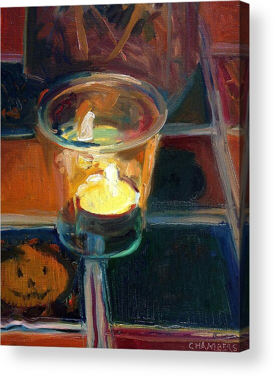 Still-life Acrylic Print featuring the painting October Candlelight by Timothy Chambers