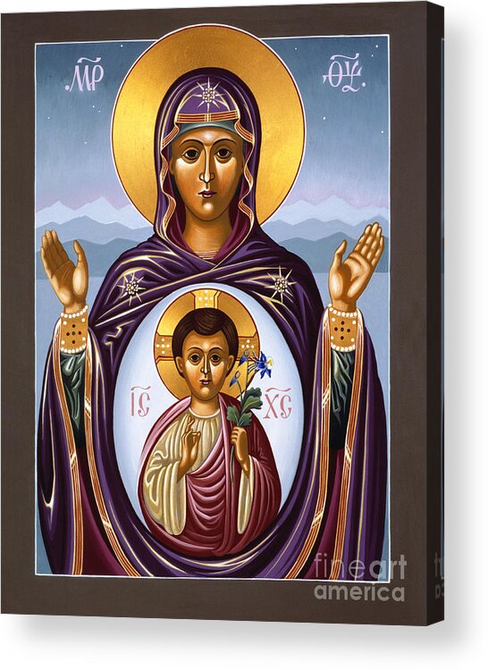 William Hart Mcnichols Acrylic Print featuring the painting Our Lady of the New Advent Gate of Heaven 003 by William Hart McNichols