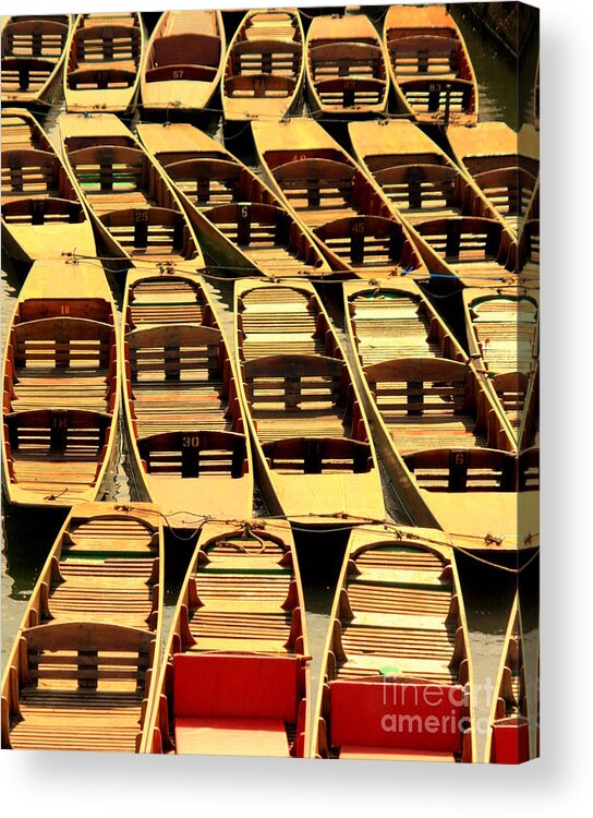 Oxford Acrylic Print featuring the photograph Oxford Punts by Linsey Williams
