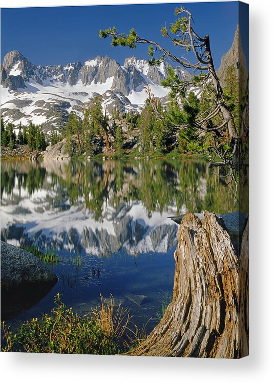 Palisade Peaks Acrylic Print featuring the photograph 2M6443-V-Palisade Peaks and Summit Lake V by Ed Cooper Photography
