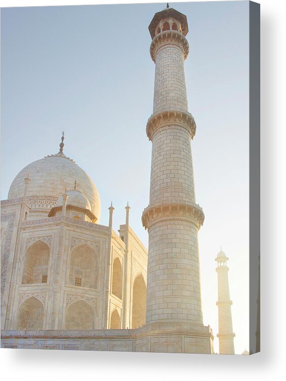 Arch Acrylic Print featuring the photograph Partial View Taj Mahal by Grant Faint