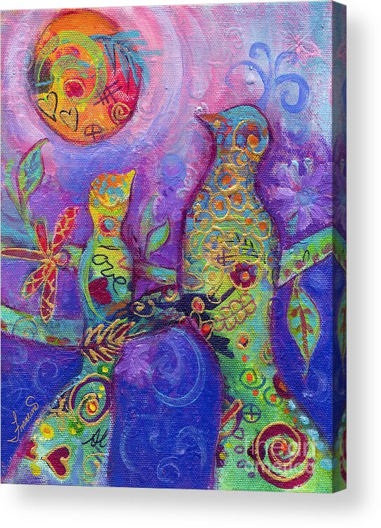 Acrylic Acrylic Print featuring the mixed media Pass the Wisdom Please by Francine Dufour Jones