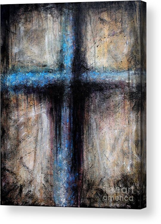 Passion Of The Cross Acrylic Print featuring the painting Passion of the Cross by Michael Grubb