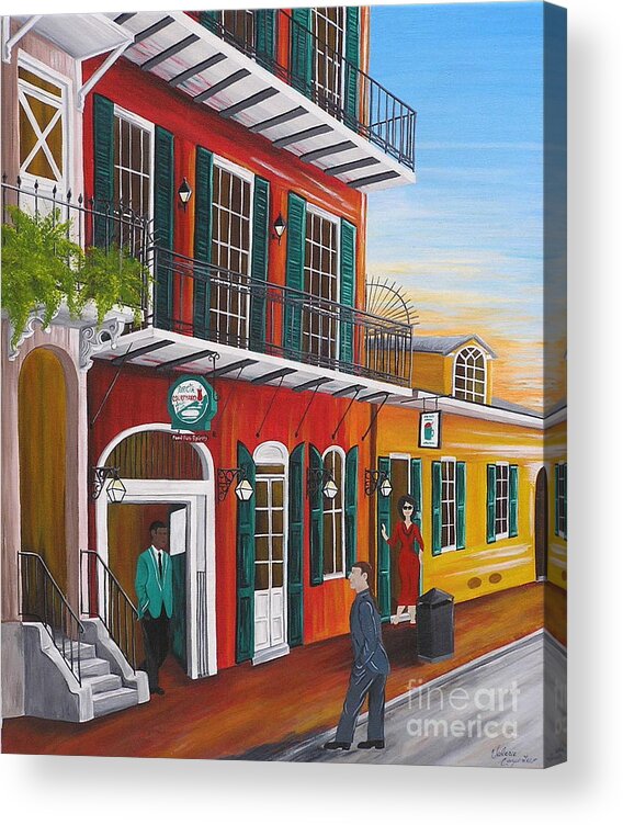 New Orleans Acrylic Print featuring the painting Pat O's Courtyard entrance by Valerie Carpenter