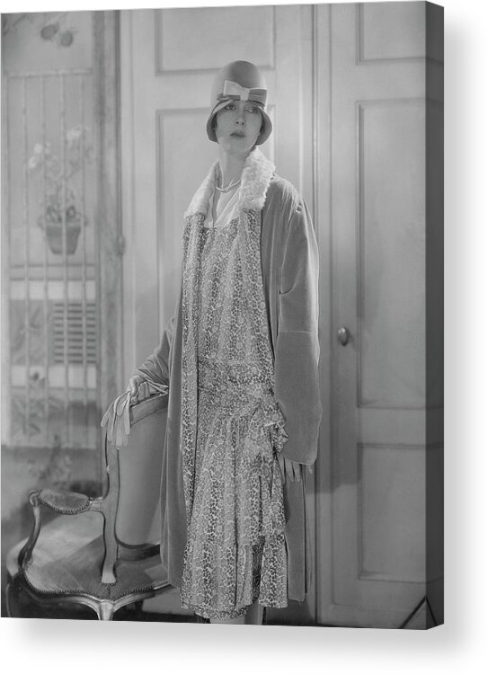 Fashion Acrylic Print featuring the photograph Peggy Fish Wearing Louise Boulanger by Edward Steichen