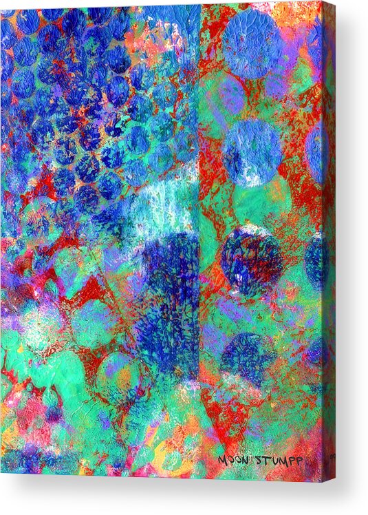 Abstract Paintings Acrylic Print featuring the painting Phase series - Movement by Moon Stumpp