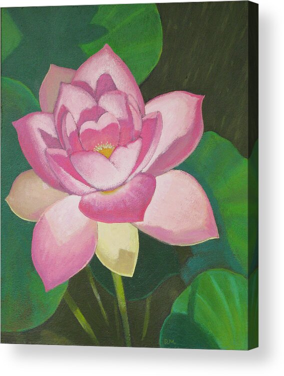 Lily Acrylic Print featuring the painting Pink Lily by Don Morgan