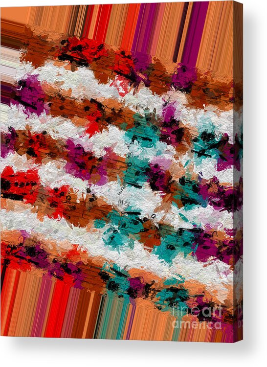 Music Acrylic Print featuring the digital art Polychromatic Postlude 13 by Lon Chaffin