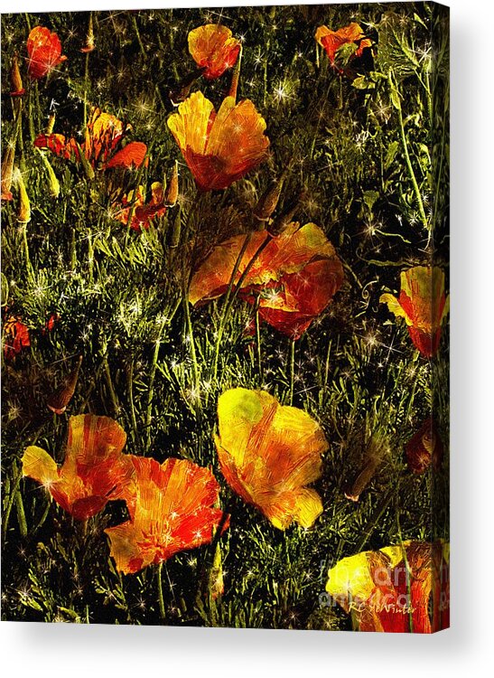 Poppies Acrylic Print featuring the painting Poppies Will Make Them Sleep by RC DeWinter