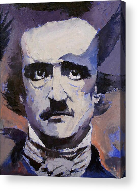 Edgar Allan Poe Acrylic Print featuring the painting Edgar Allan Poe by Michael Creese