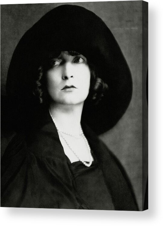 Indoors Acrylic Print featuring the photograph Portrait Of Estelle Winwood #1 by Nickolas Muray