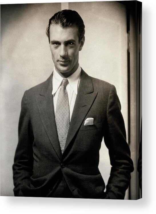 Film Acrylic Print featuring the photograph Portrait Of Gary Cooper Wearing A Suit by Edward Steichen