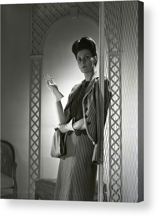 Bouffant Acrylic Print featuring the photograph Portrait Of Mrs. Michael Arlen by Horst P. Horst