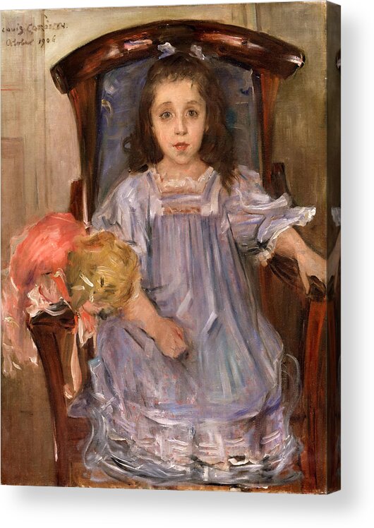 Lovis Corinth Acrylic Print featuring the painting Portrait of Sophie Cassirer by Lovis Corinth