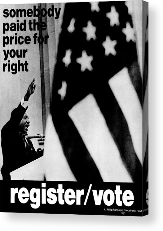 1970 Acrylic Print featuring the painting Poster Voting, C1970 by Granger