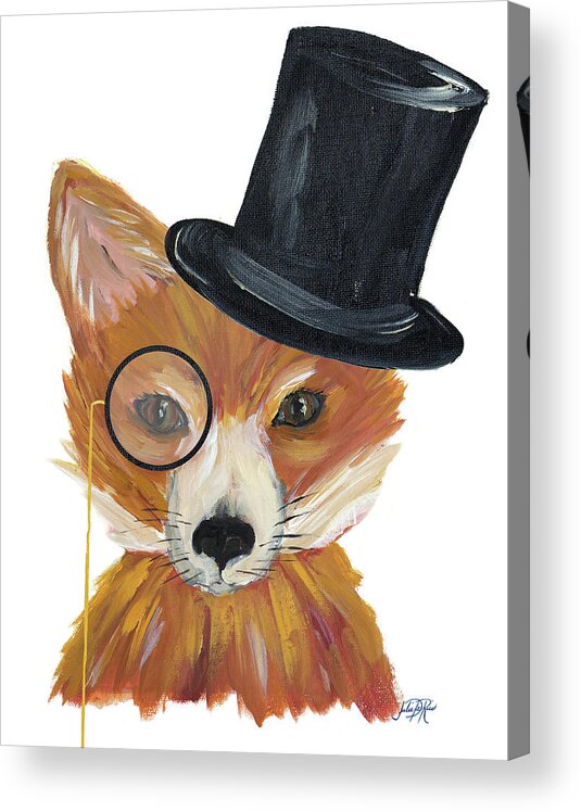 Proper Acrylic Print featuring the painting Proper Animals IIi by Julie Derice