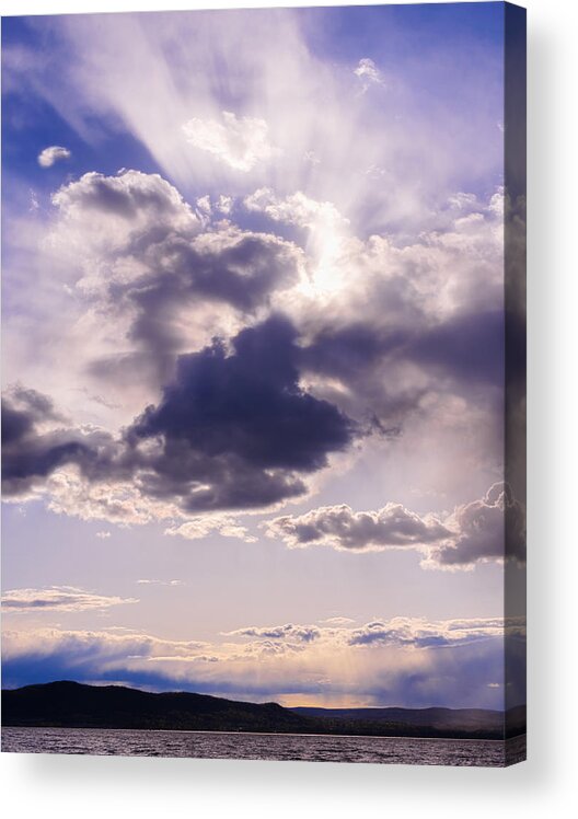 Purple Acrylic Print featuring the photograph Purple Sunset on the Hudson River by Marianne Campolongo