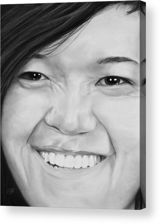 Portraits Acrylic Print featuring the drawing Rachel by Jessica Tookey