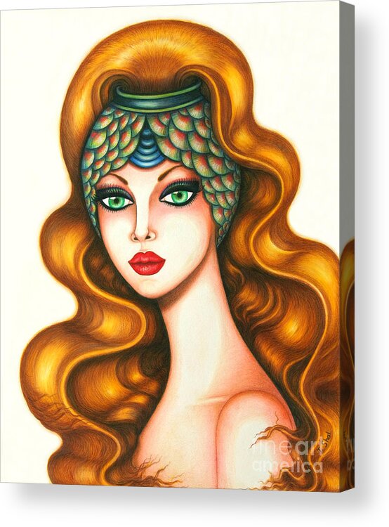 Art Acrylic Print featuring the drawing Radiant by Tara Shalton